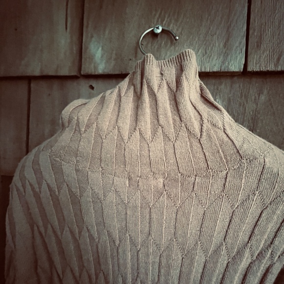 Spanner Sweater with a One-Piece Stand Cable Knit Light Brown Pullover Size S - Picture 8 of 8